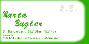 marta bugler business card